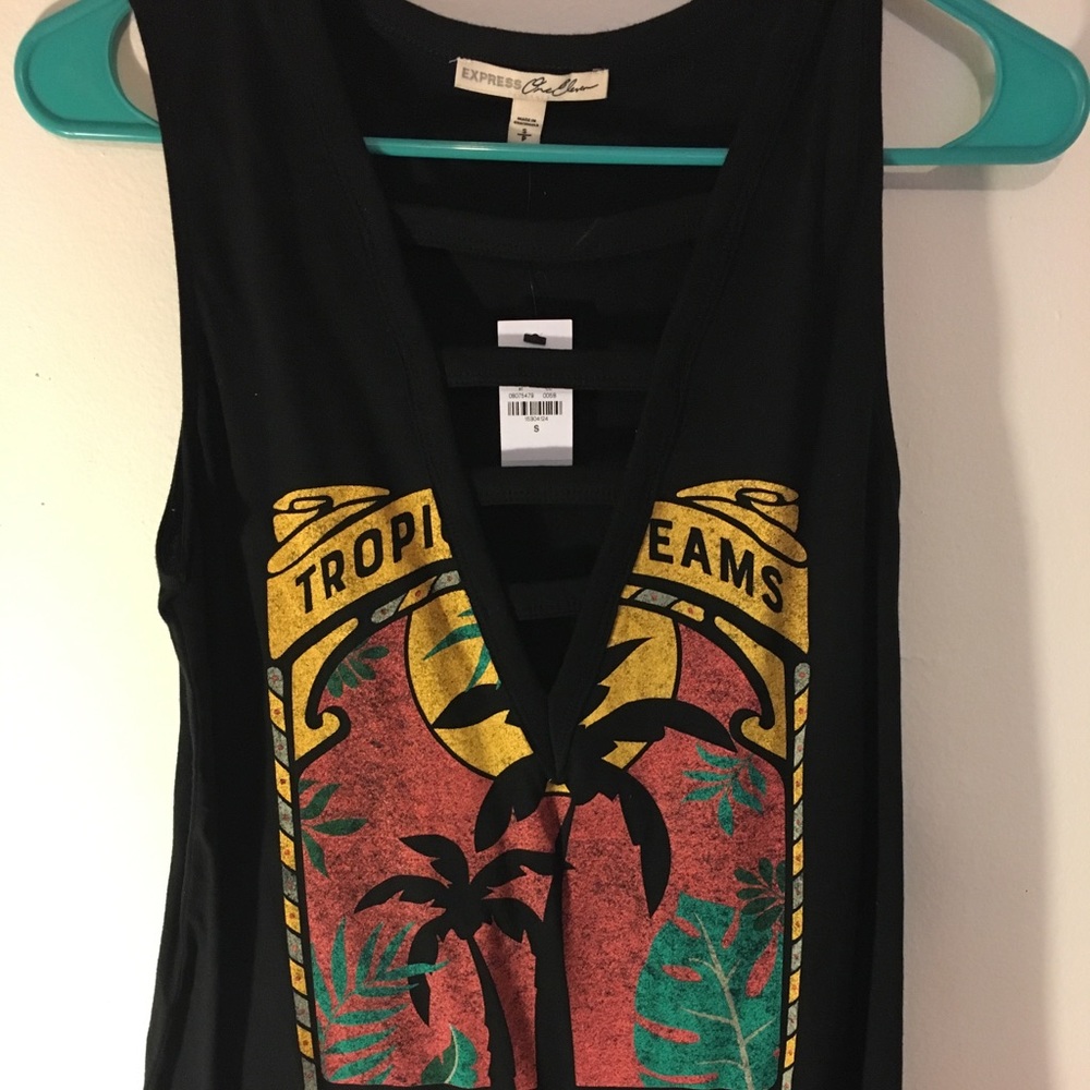 Black edgy tank top